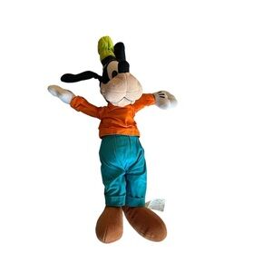 Disney Goofy Stuffed Animal - Orange, Blue, Brown